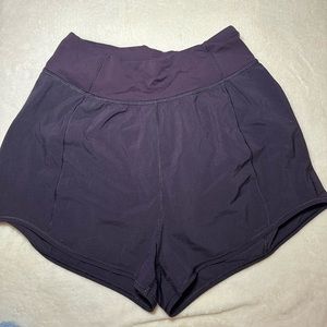 Lululemon High Rise Dark Purple Running Shorts women’s 4